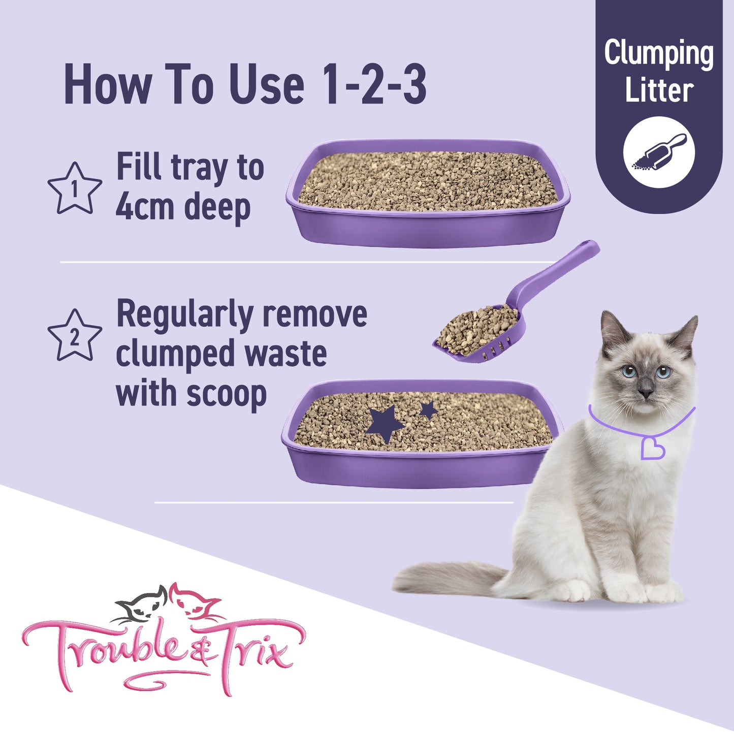 Trouble N Trix Clumping Odour Neutralising Baking Soda Cat Litter