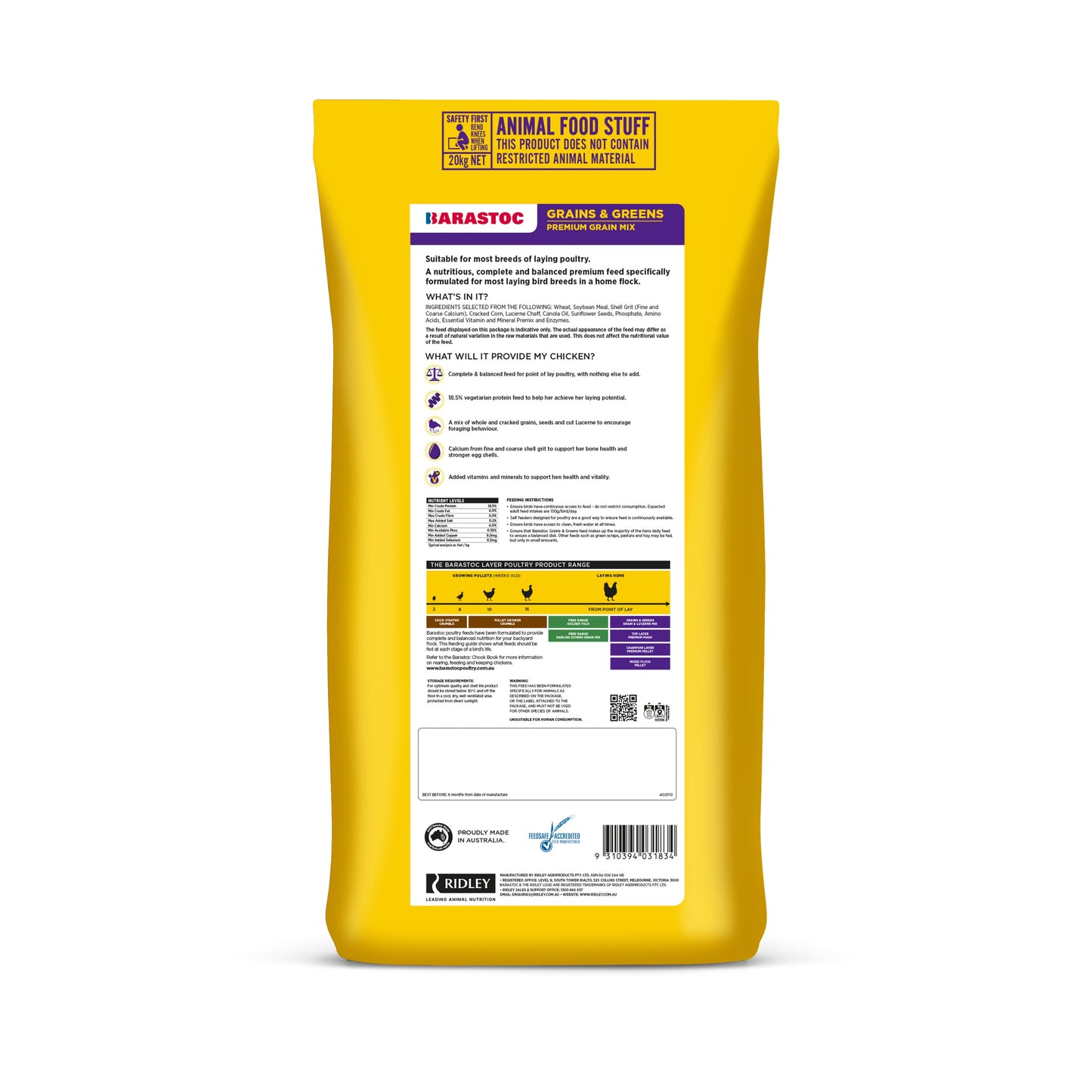 Barastoc Grains & Greens 20kg