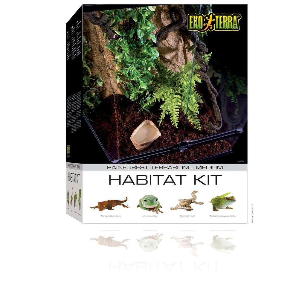 Exo Terra Terrarium Rainforest Habitat Kit Medium Tall 45 x 45 x 60cm