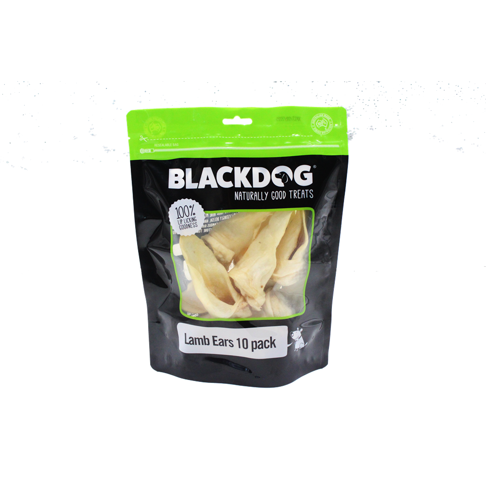 Black Dog Lamb Ears Dog Treats 10 Pack