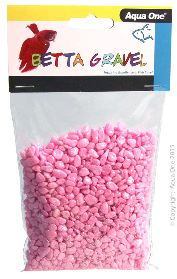 Aqua One Betta Gravel Metallic Pink 350g