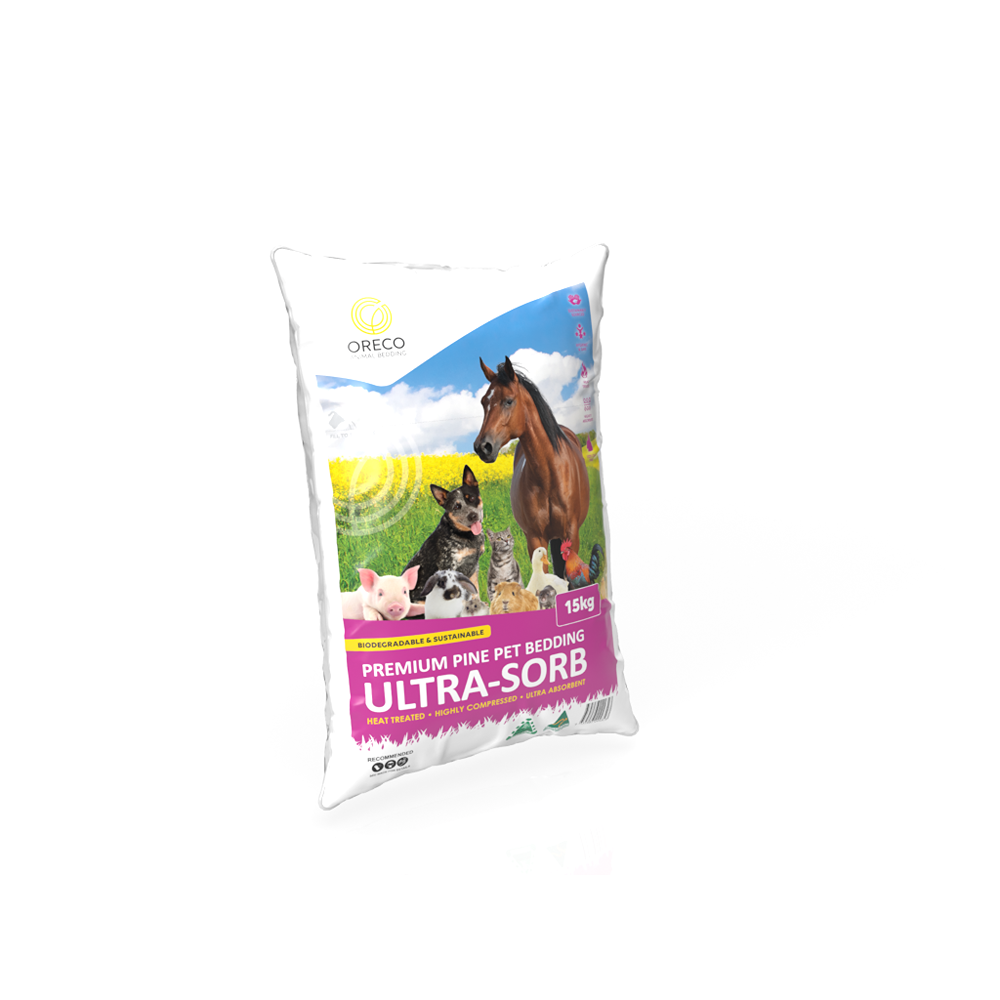 ORECO Ultra-Sorb Pine Pellet Bedding 15kg