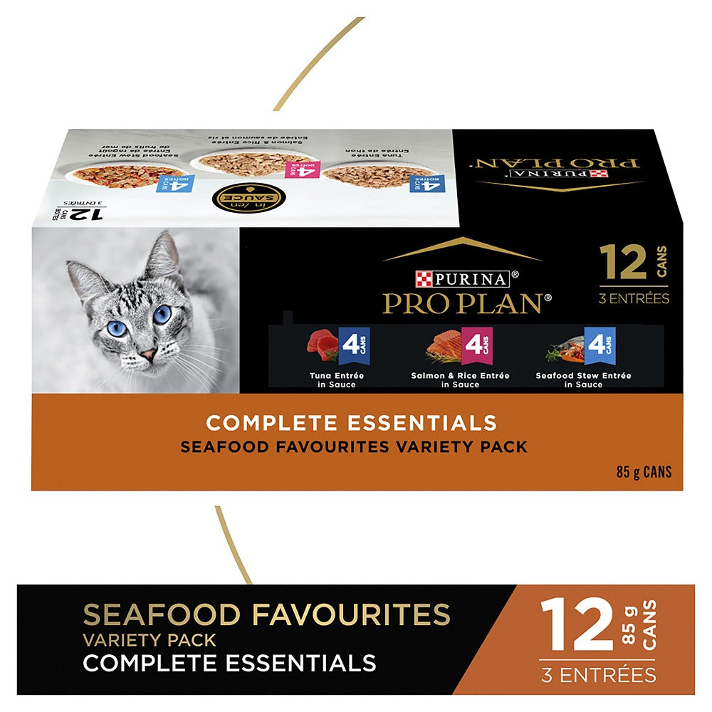 Pro Plan Complete Essentials Seafood Mix Wet Cat Food 12 x 85g