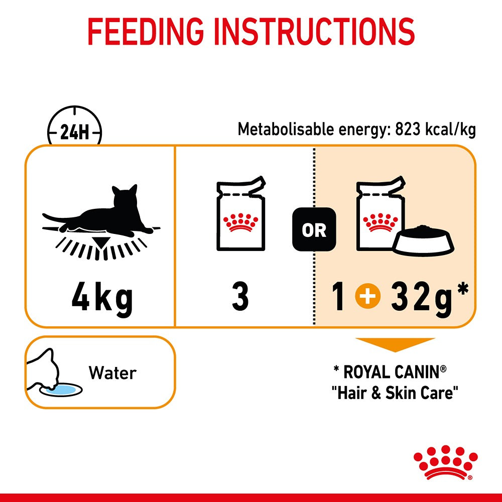 Royal Canin Hair & Skin Jelly Adult Wet Cat Food