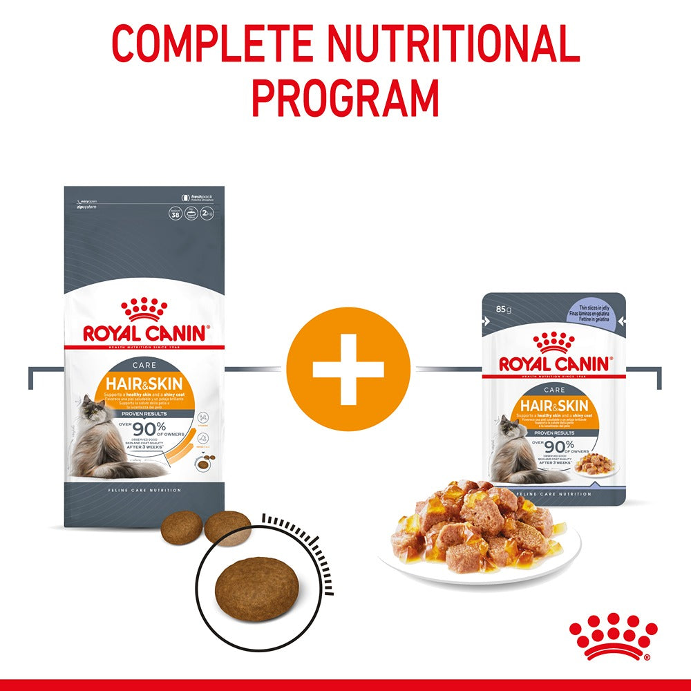 Royal Canin Hair & Skin Jelly Adult Wet Cat Food