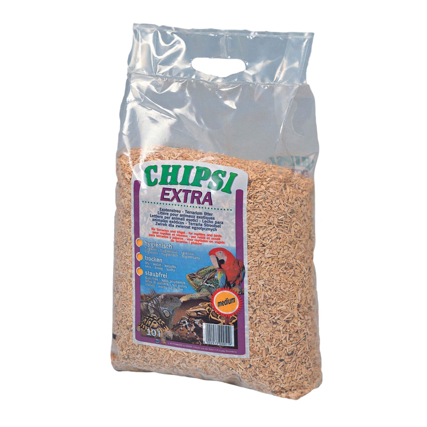Chipsi Extra Beechwood Bedding Litter for Birds and Reptiles Medium 10L