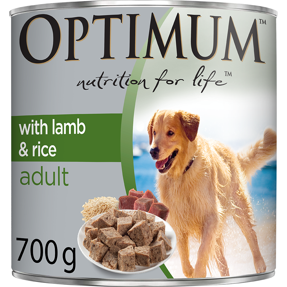 Optimum Lamb & Rice Wet Dog Food 700G