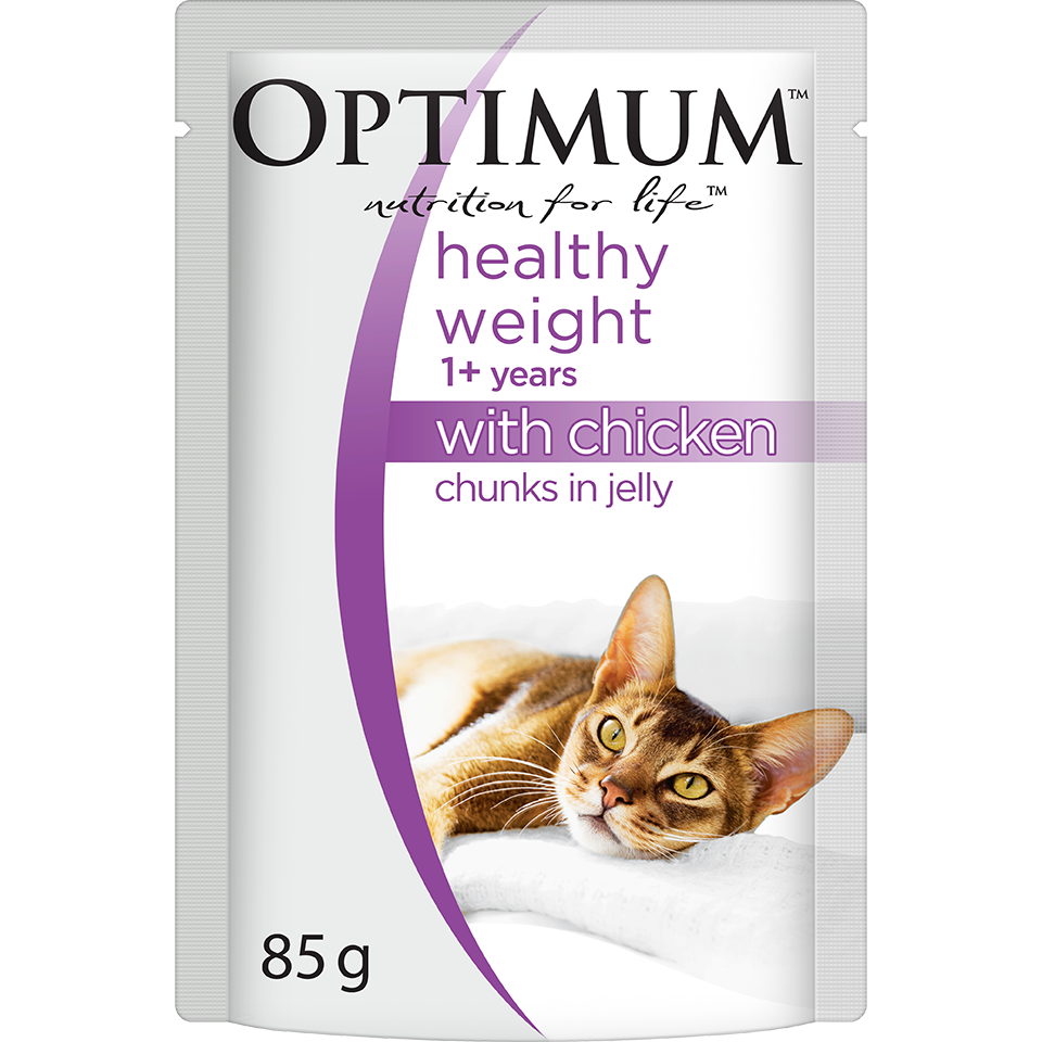 OPTIMUM Healthy Weight Adult Chicken Chunks In Jelly Wet Cat Food 85g