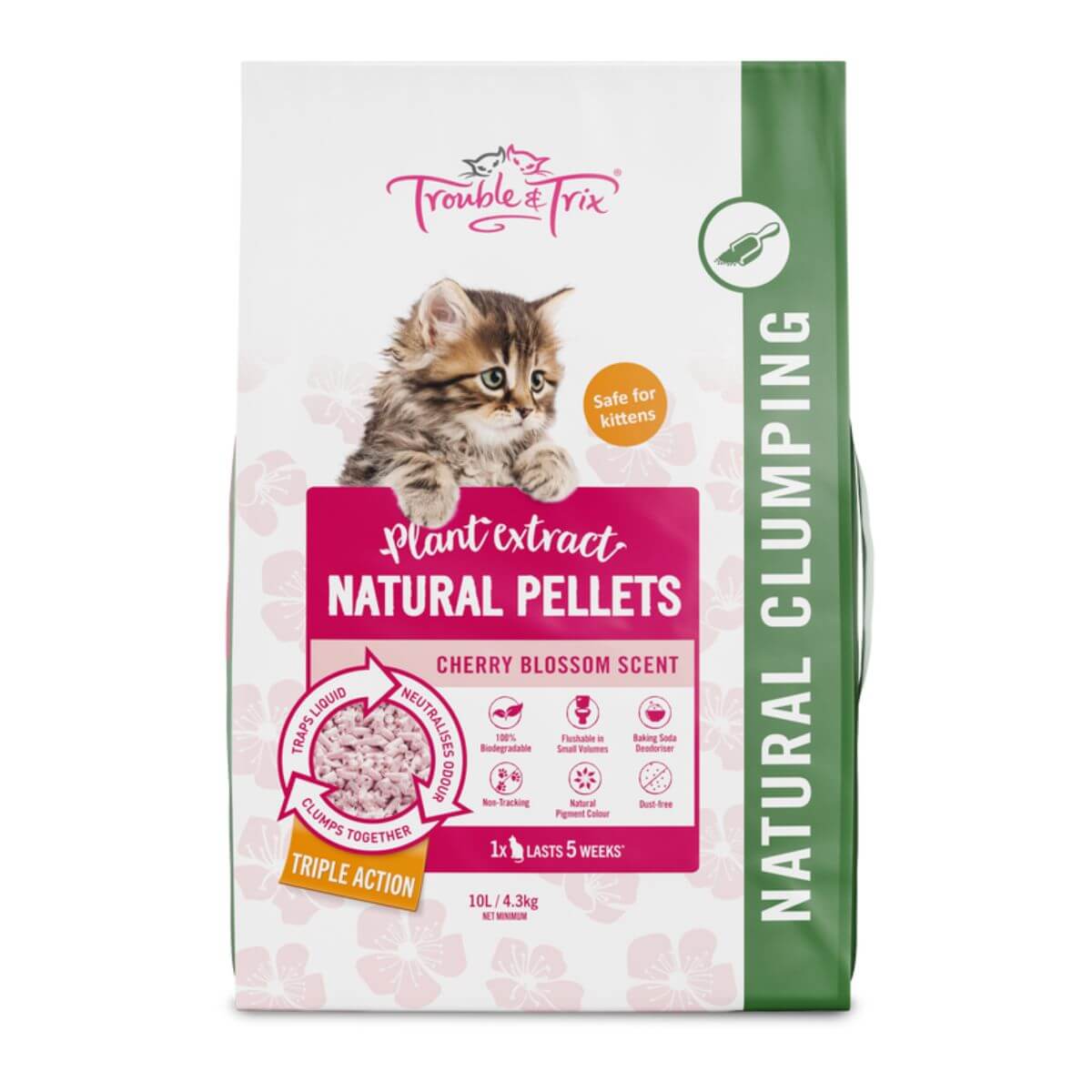 Trouble N Trix Cherry Blossom Scent Tofu Cat Litter