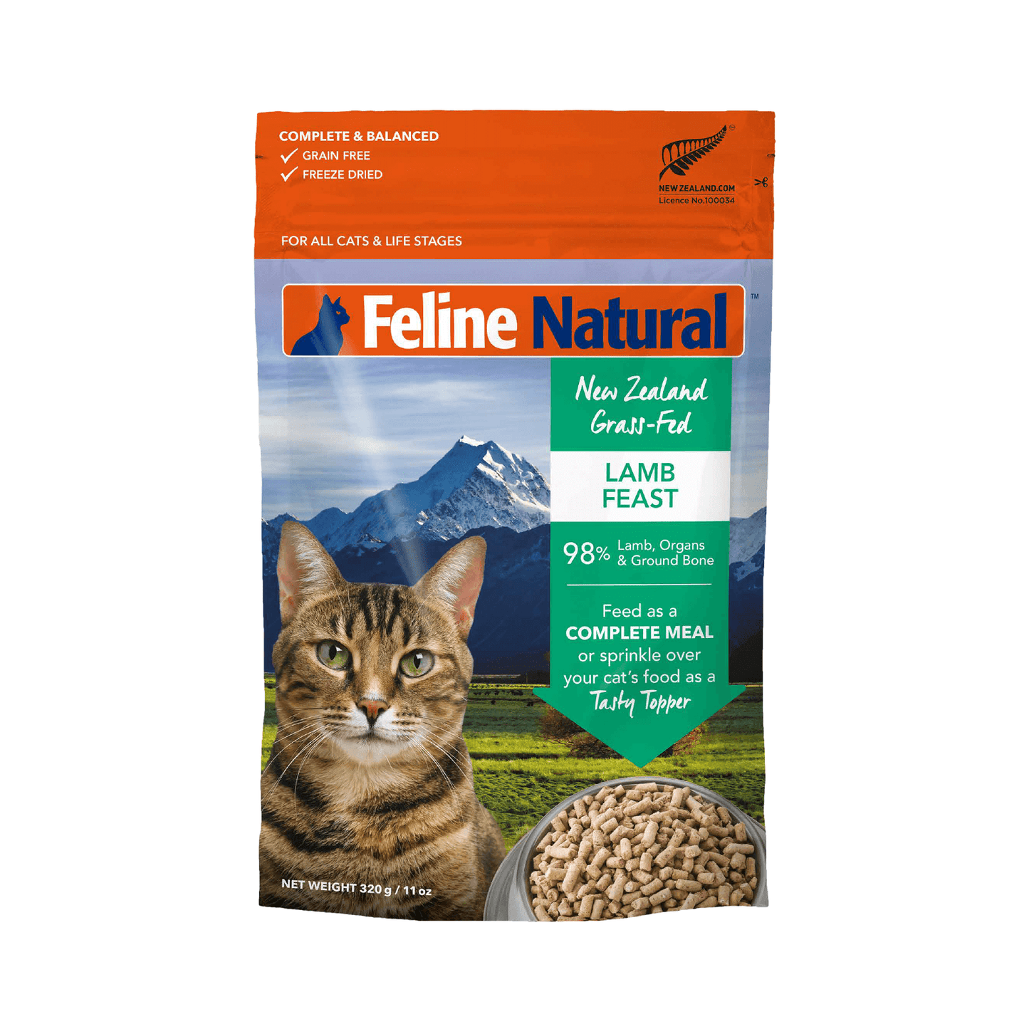 Feline Natural Freeze Dried Lamb Feast Dry Cat Food & Topper