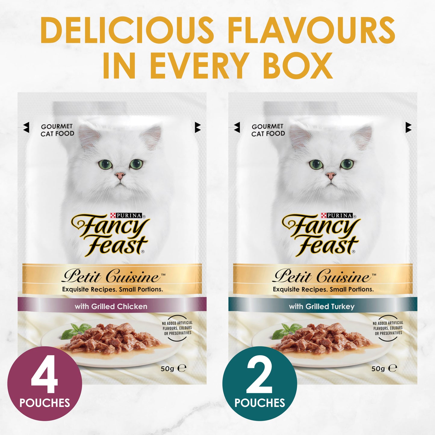Fancy Feast Adult Petit Cuisine Chicken And Turkey Grilled Wet Cat Food 6 X 50g