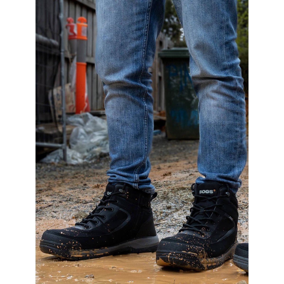 BOGS Batter Mid Men Workboot Black