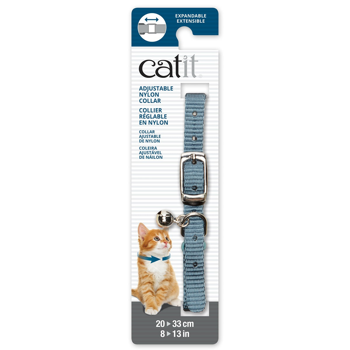 CATIT Nylon Expand Adjustable Cat Collar Blue