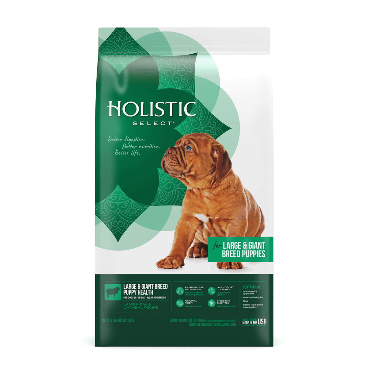 Holistic Select Large & Giant Breed Puppy Health Lamb & Chicken Meals Recipe Dry Dog 13.6kg
