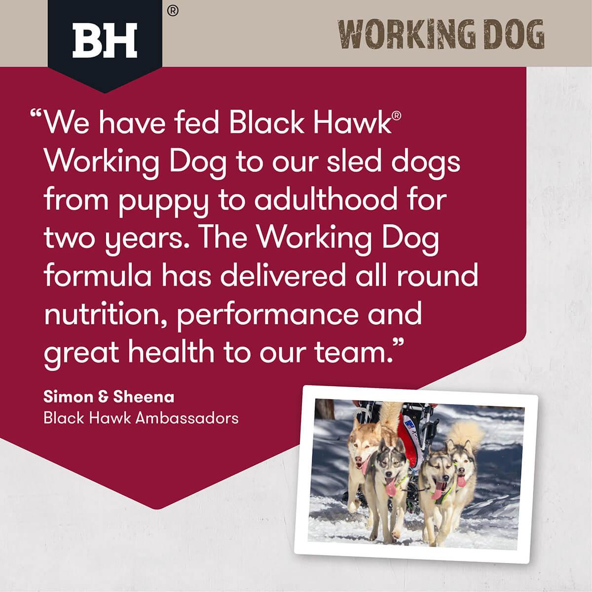 Black Hawk Working Dog Adult Lamb & Beef Dry Dog Food 20kg