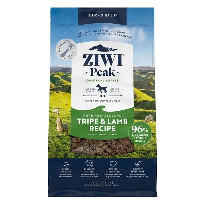 Ziwi Peak Air Dried Tripe & Lamb Recipe Dry Dog Food