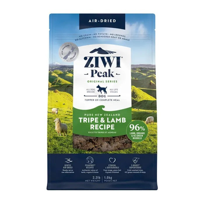 Ziwi Peak Air Dried Tripe & Lamb Recipe Dry Dog Food