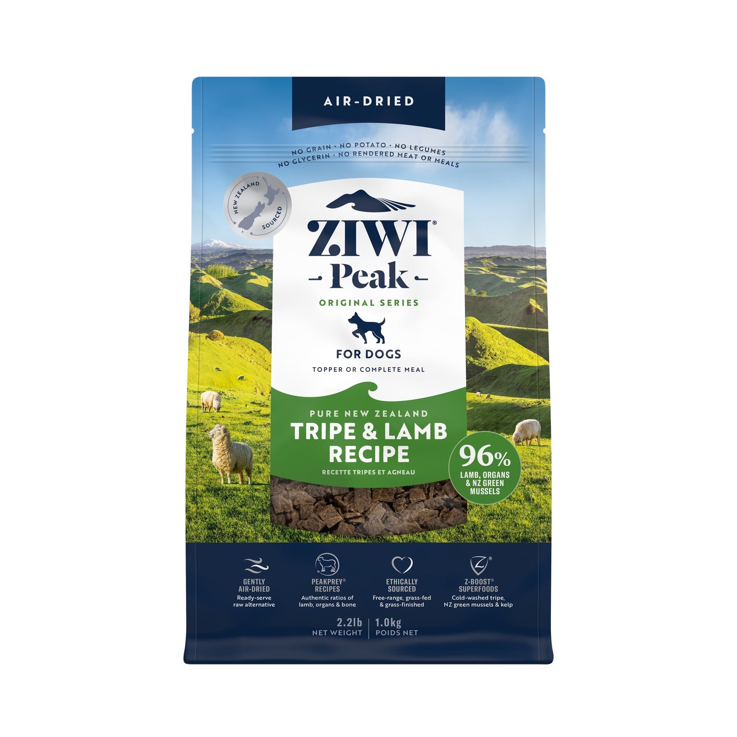 Ziwi Peak Air Dried Tripe & Lamb Recipe Dry Dog Food