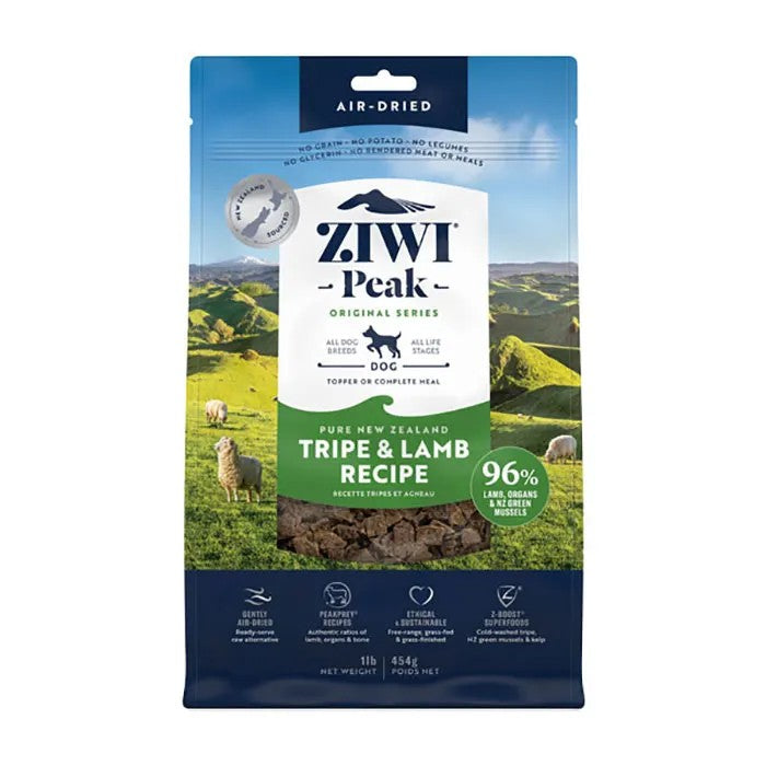 Ziwi Peak Air Dried Tripe & Lamb Recipe Dry Dog Food