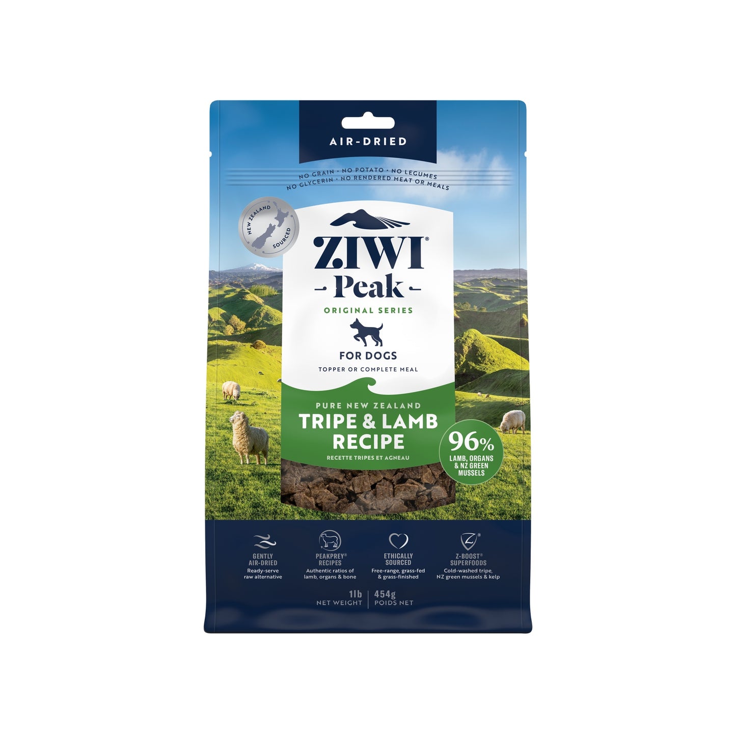 Ziwi Peak Air Dried Tripe & Lamb Recipe Dry Dog Food