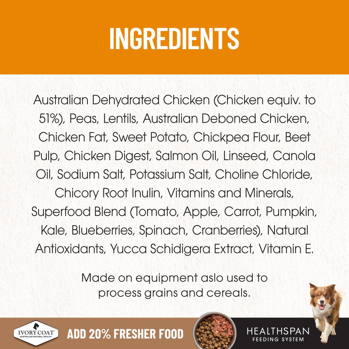 Ivory Coat Grain Free Adult Chicken Dry Dog Food