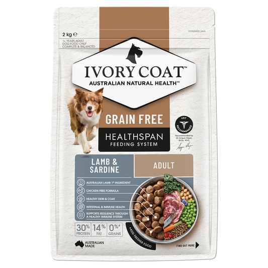Ivory Coat Grain Free Adult Lamb & Sardine Dry Dog Food