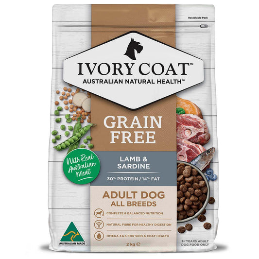Ivory Coat Grain Free Adult Lamb & Sardine Dry Dog Food