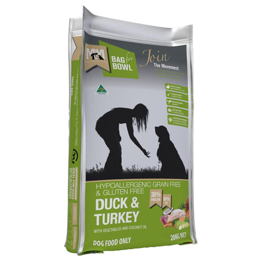 Meals For Mutts Grain Free Adult Duck & Turkey Dry Dog Food