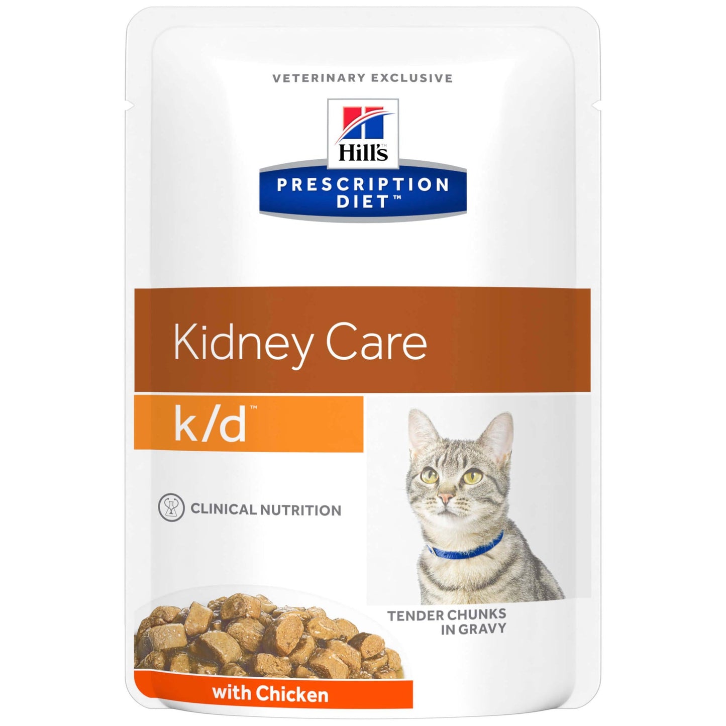 Hill's Prescription Diet K/D Kidney Care Chicken Pouches Wet Cat Food 85G