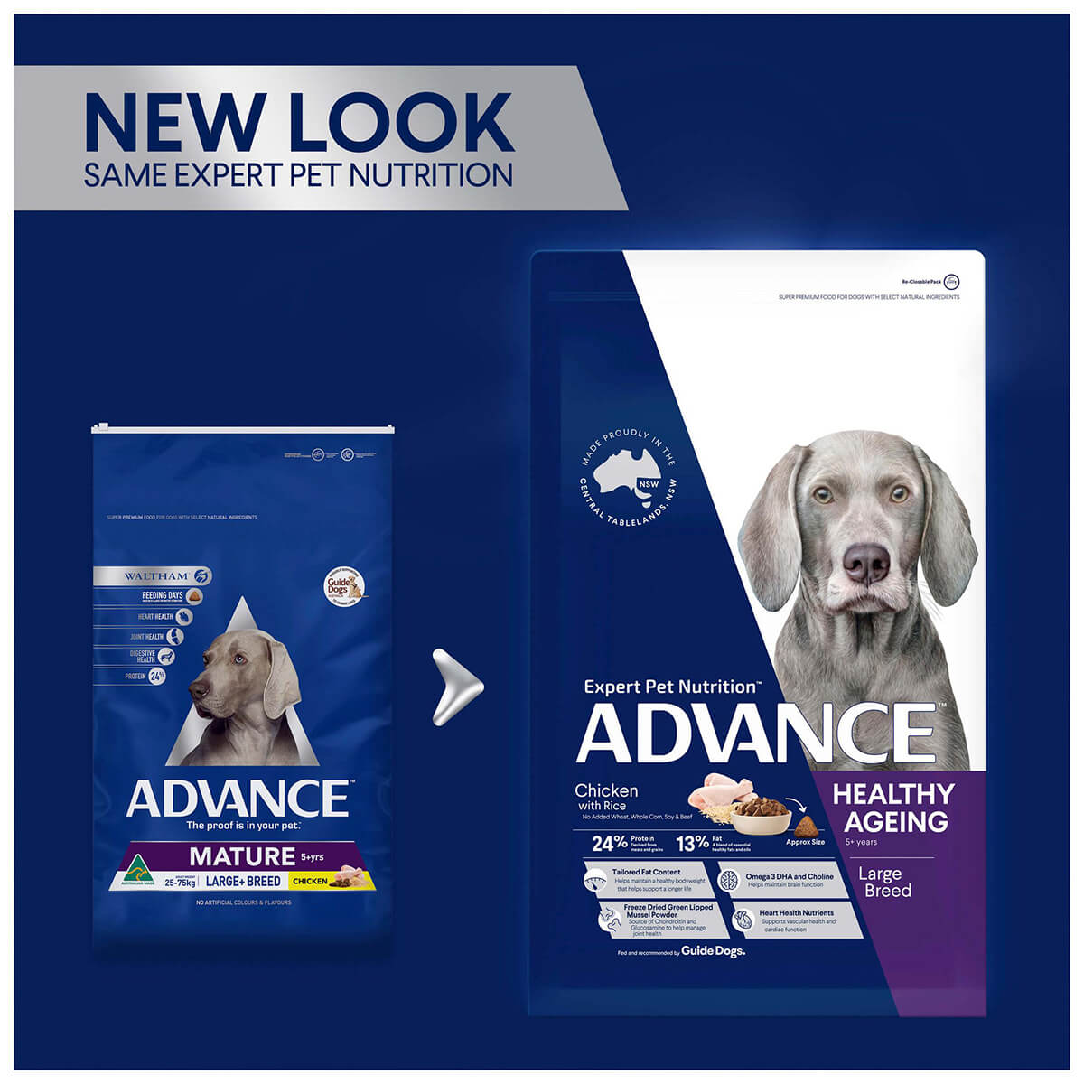 Advance Mature Large Plus Adult Chicken Dry Dog Food 15kg