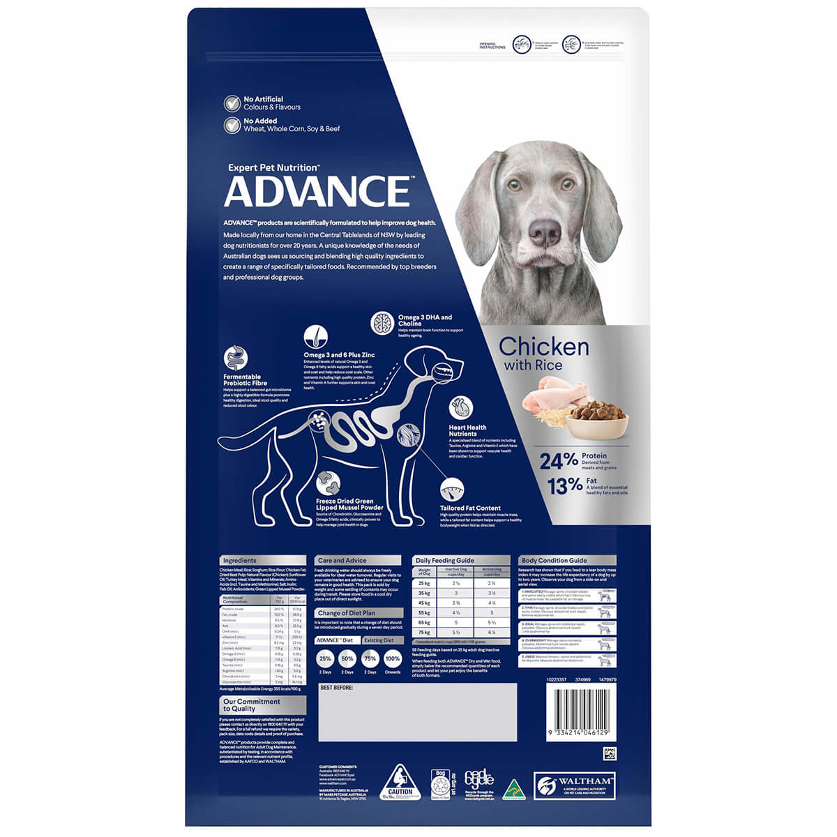 Advance Mature Large Plus Adult Chicken Dry Dog Food 15kg