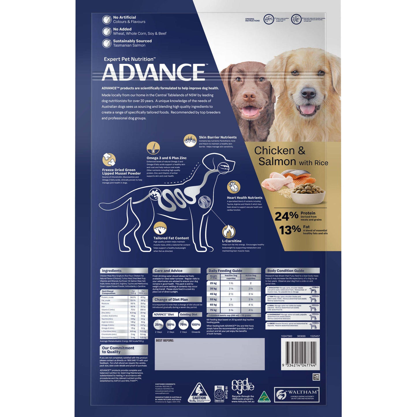 Advance Adult Retriever Dry Dog Food 13kg