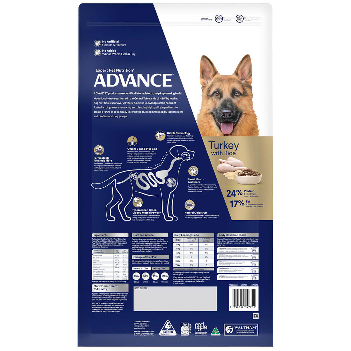 Advance Adult Shepherd Dry Dog Food 13kg