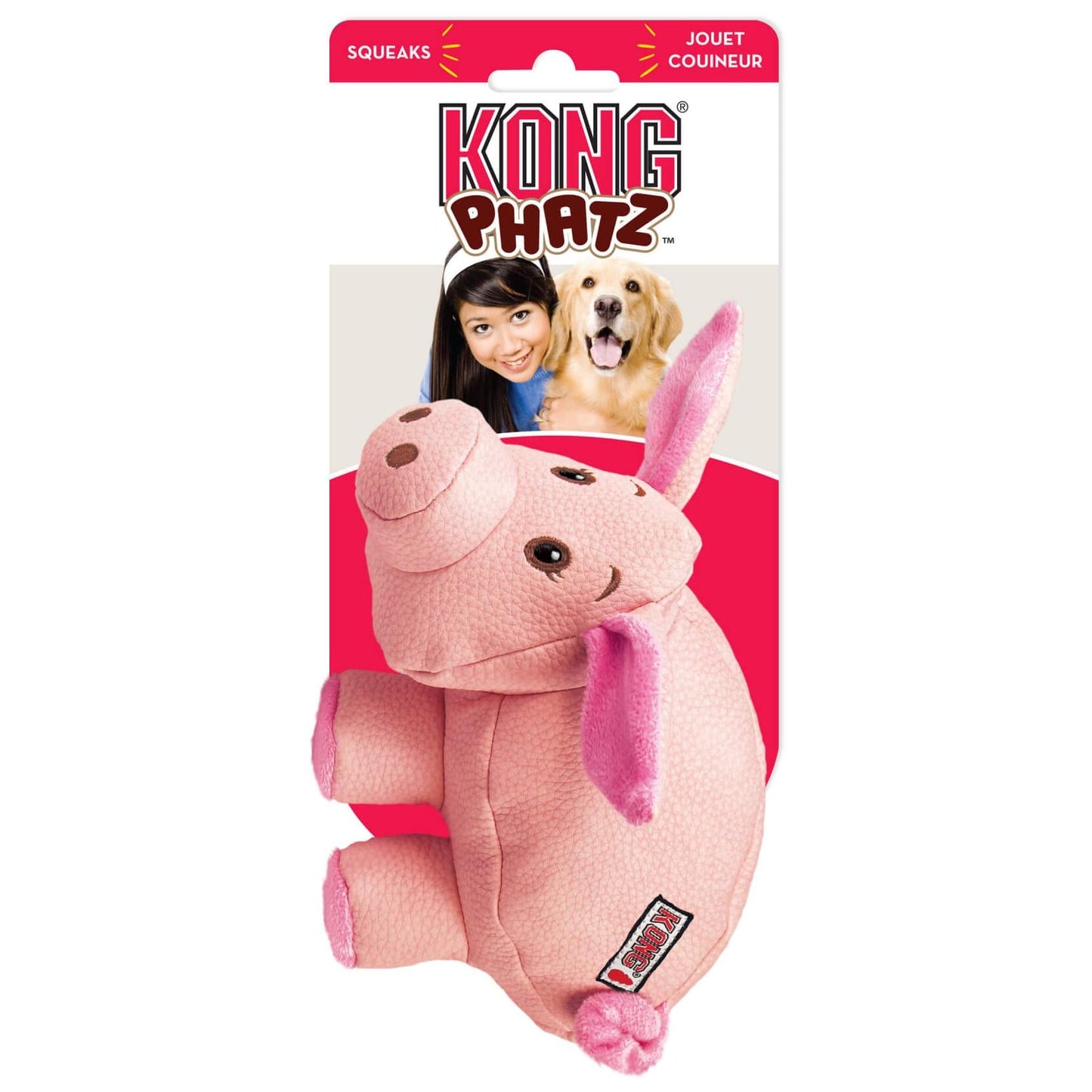 KONG Phatz Pig Dog Toy Small