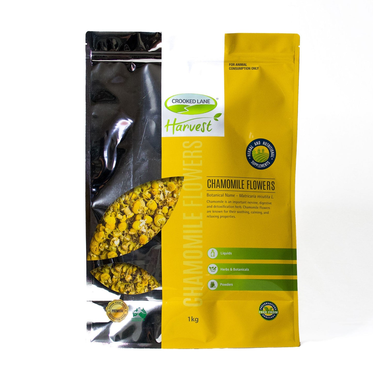 Crooked Lane Chamomile Flowers Horse & Dog Supplement