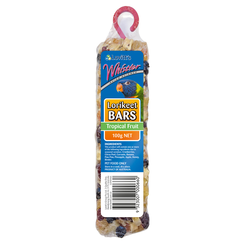 Whistler Lorikeet Bars Tropical Fruit 100g