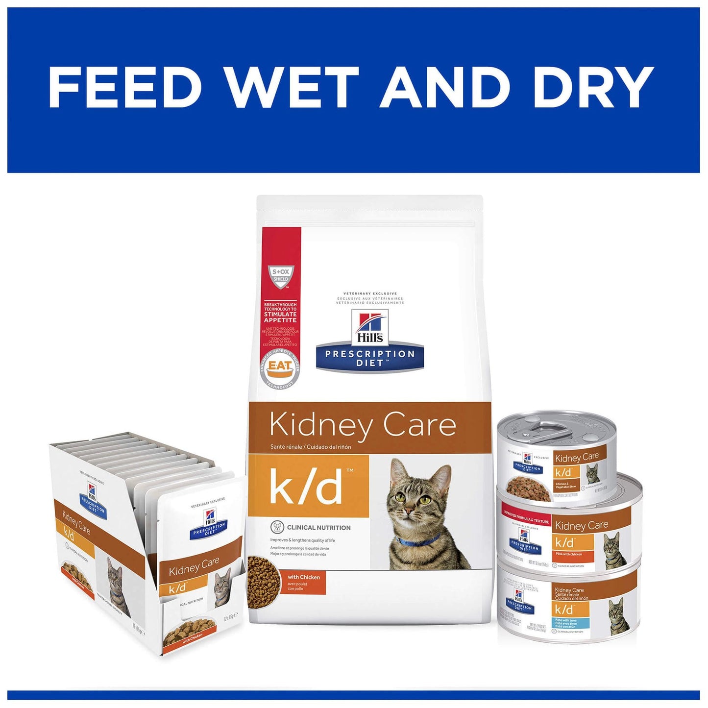 Hill's Prescription Diet K/D Kidney Care Salmon Pouches Wet Cat Food 85G