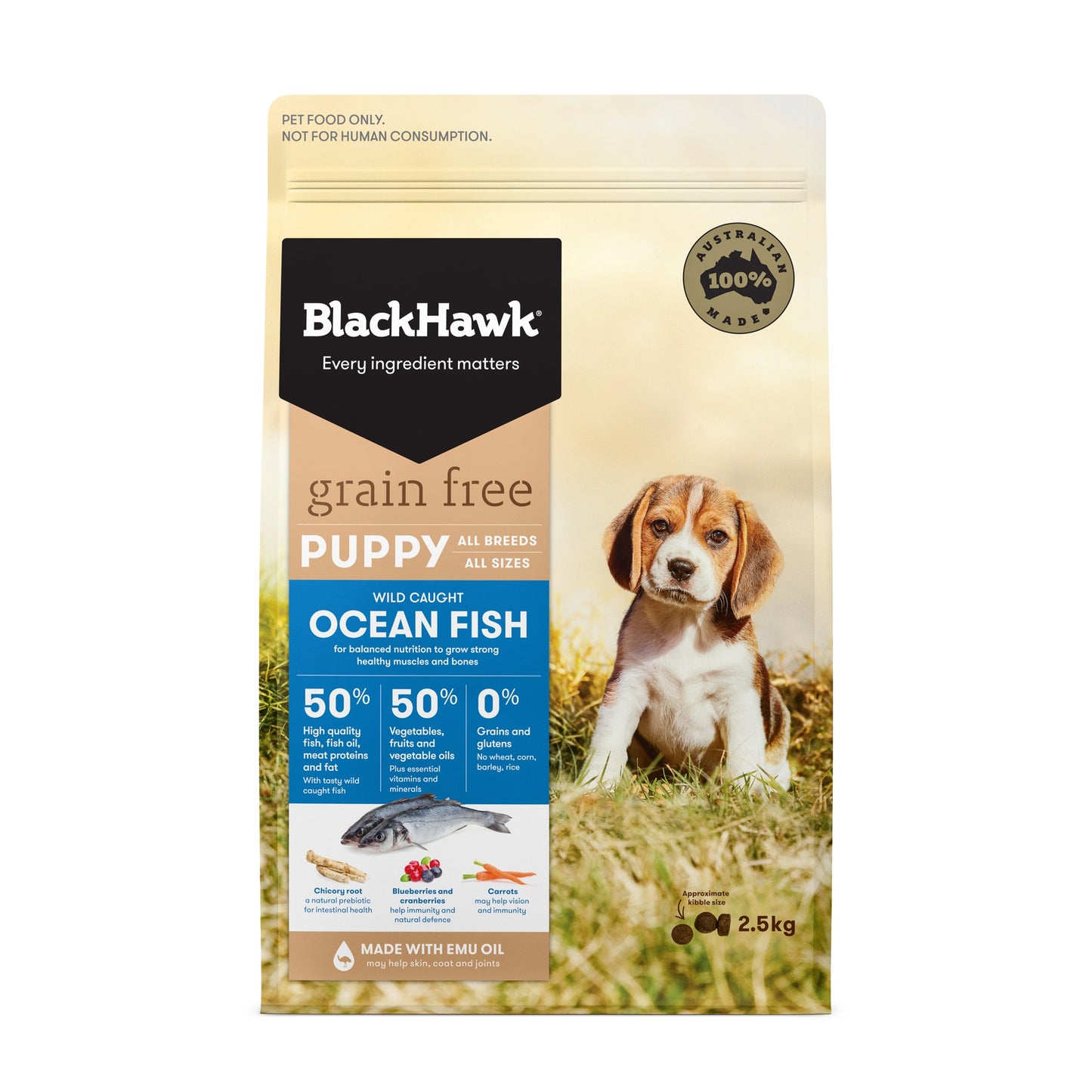 Black Hawk Grain Free Wild Caught Ocean Fish Puppy Dry Dog Food