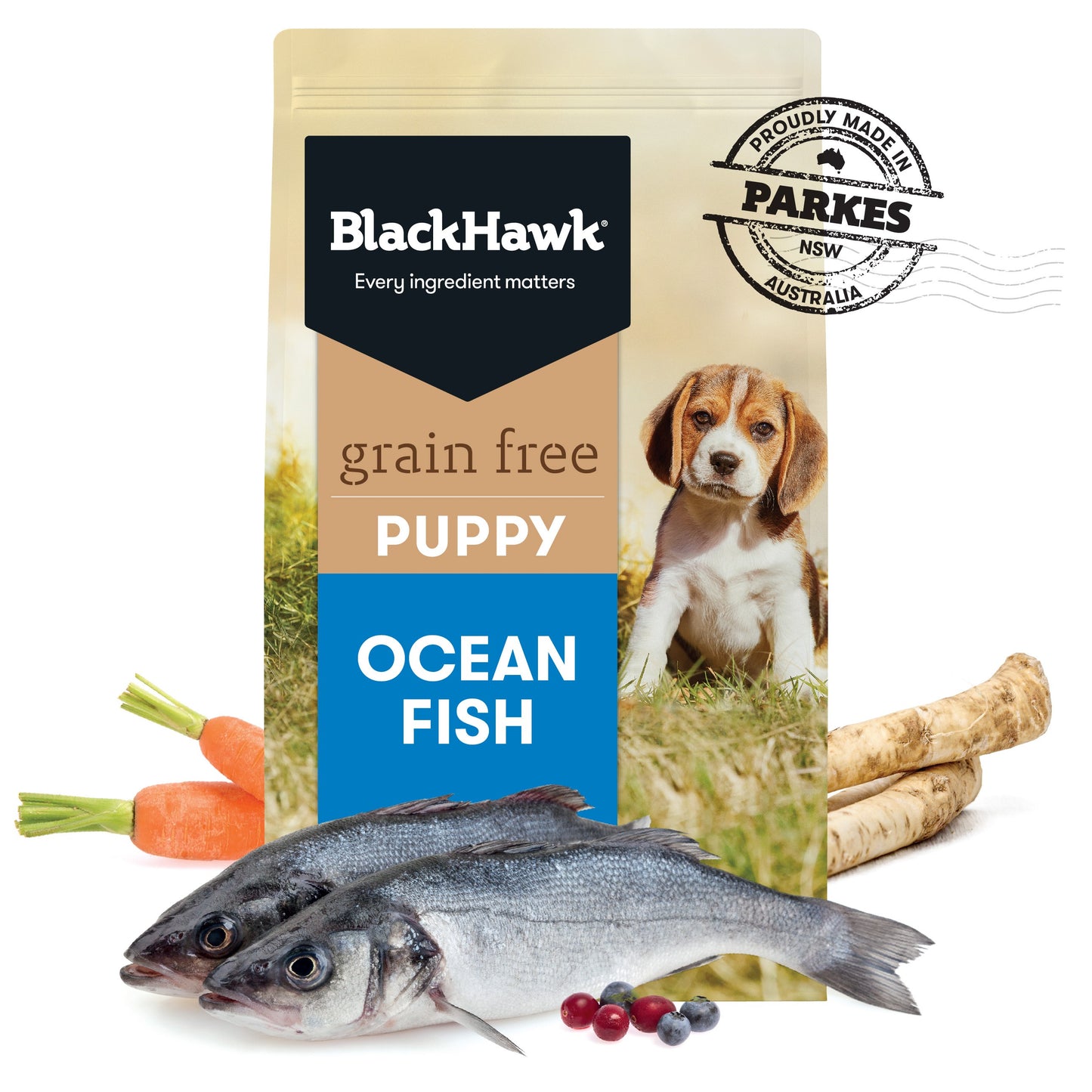 Black Hawk Grain Free Wild Caught Ocean Fish Puppy Dry Dog Food