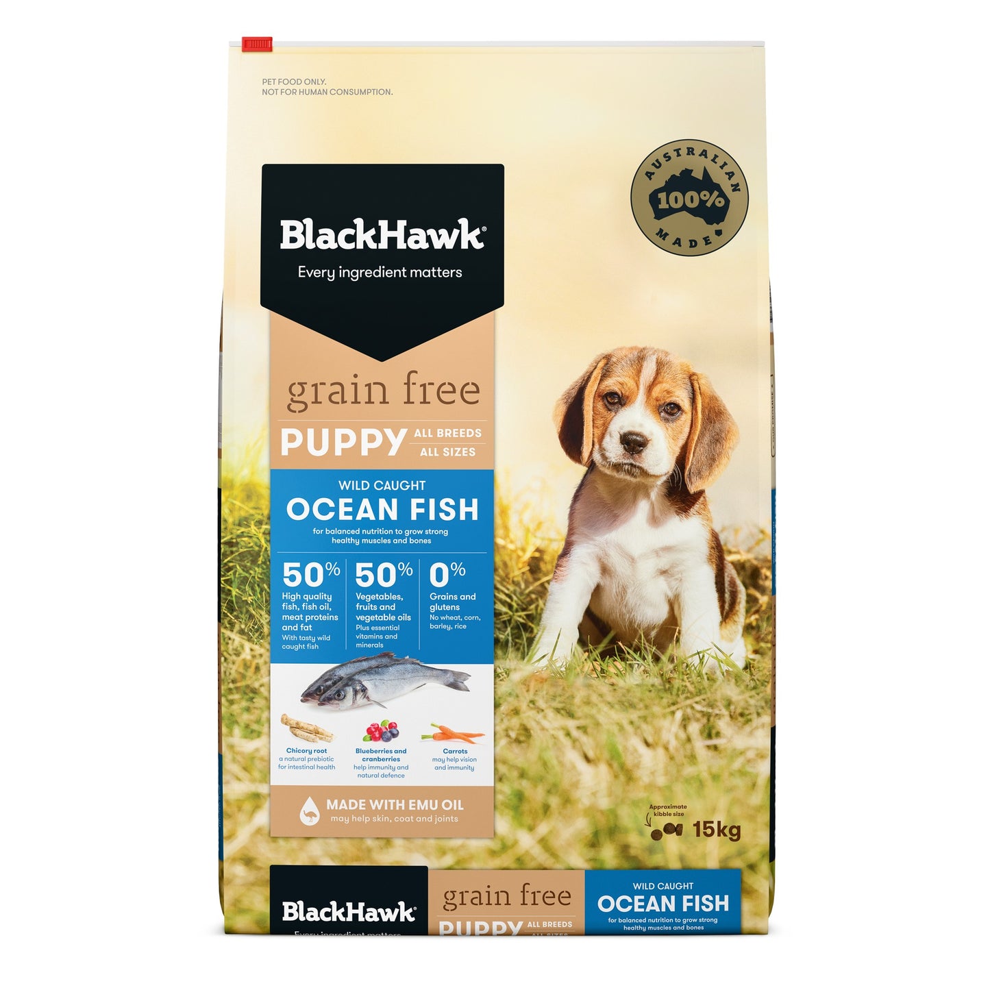 Black Hawk Grain Free Wild Caught Ocean Fish Puppy Dry Dog Food