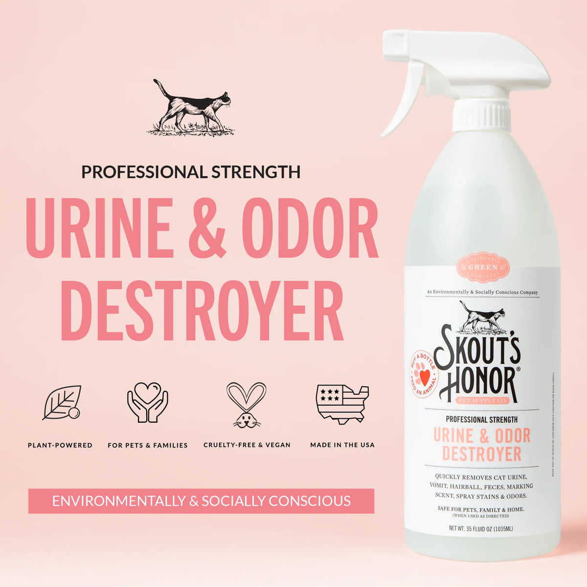 Skouts Honor Urine & Odor Destroyer for Cats