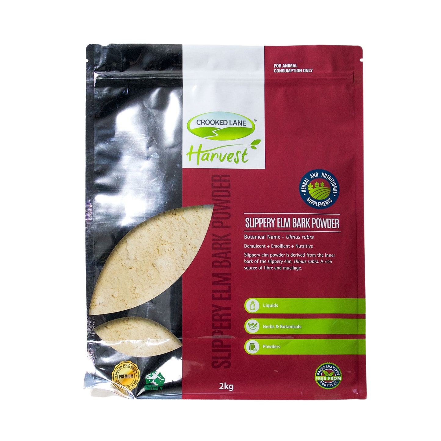 Crooked Lane Slippery Elm Bark Horse, Dog & Cat Supplement Powder