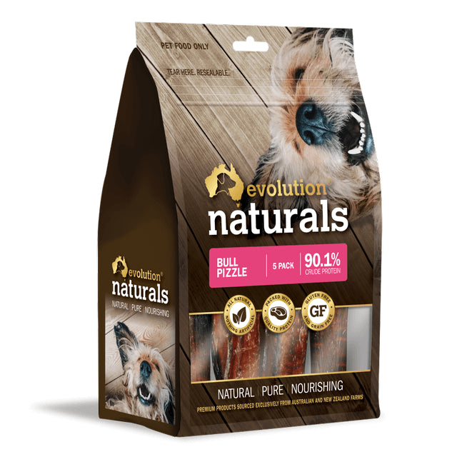 Evolution Naturals Bull Pizzle Dog Treats 5pk