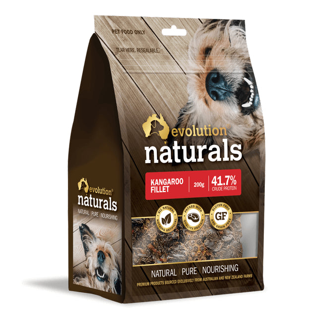 Evolution Naturals Kangaroo Fillet Dog Treats 200G