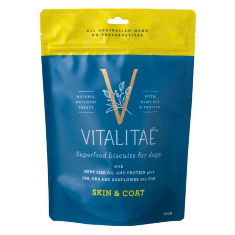 Vitalitae Skin & Coat Biscuit Dog Treats 350g