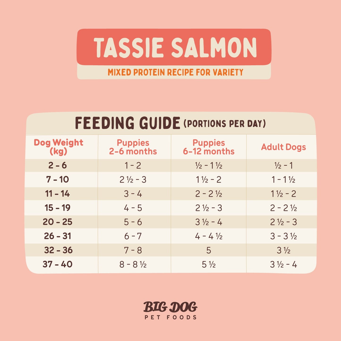 Big Dog BARF Tasmanian Salmon Raw Dog Food