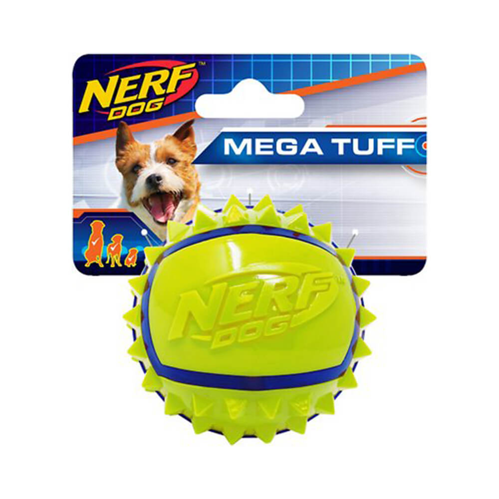 Nerf TPR Spike Ball Green 2.5in Dog Toy