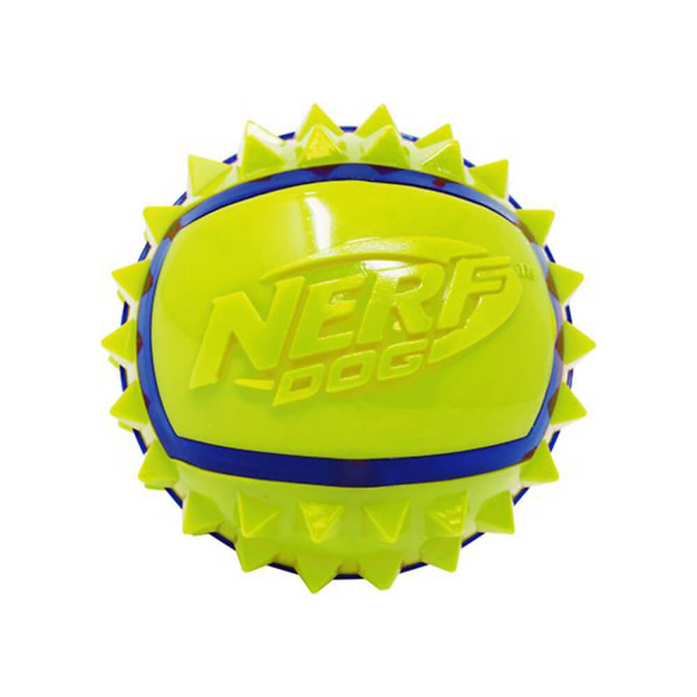 Nerf TPR Spike Ball Green 2.5in Dog Toy