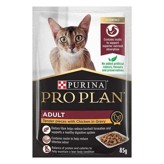 Pro Plan Adult Chicken Gravy Pouch Wet Cat Food 85G