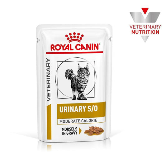 ROYAL CANIN VETERINARY DIET Urinary S/O Moderate Calorie Adult Wet Cat Food Pouches 85G